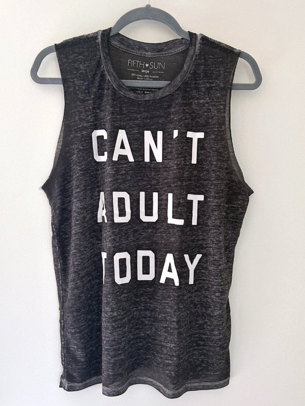 Cant Adult Today Lightweight Muscle Tee Size L EUC